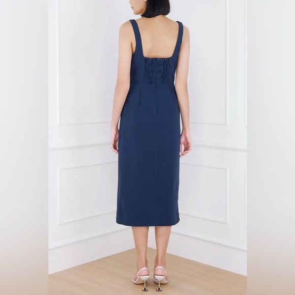 NWT Keepsake Sidney Midnight Navy Blue Midi Dress XS - Picture 2 of 13